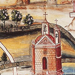 Fragment of a map of a colonial town