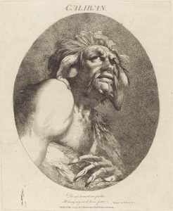 Engraving of Caliban 1775