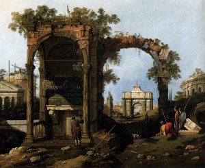 Capriccio with Classical Ruins, by Canaletto
