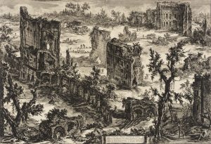 View of the Baths of Titus, by Piranesi