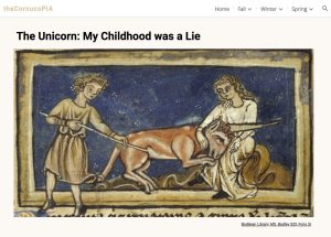 Image of a student webpage on unicorns